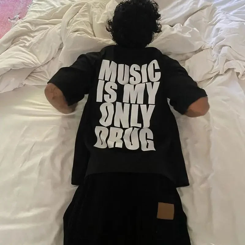 Alphabet Musicis My Only Drug Fun English Short-sleeved T-shirt Summer