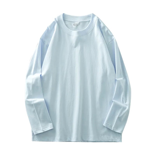 DUKEEN Men's 260G Long Sleeve T Shirts 2025 Spring Pure Cotton Solid