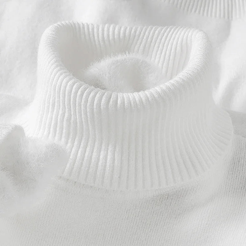 Sweatwear Mens Anti-pilling High Quality Knitted Turtleneck Sweater