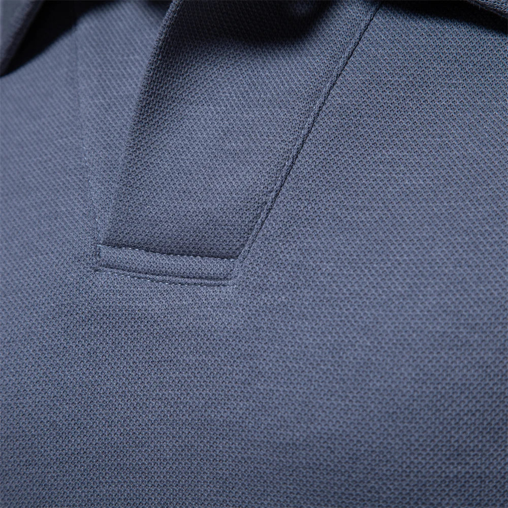 AIOPESON Embroidery Polo Shirt for Men Fashion Neck Turn Down Collar