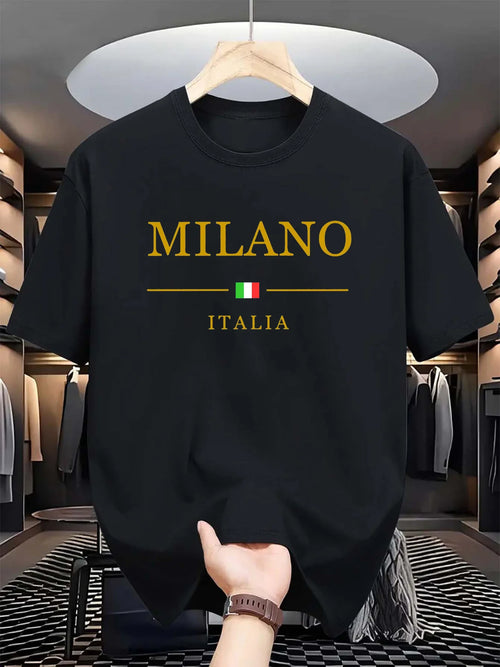 Men's summer 100 cotton fashionable casual loose plus size MILANO