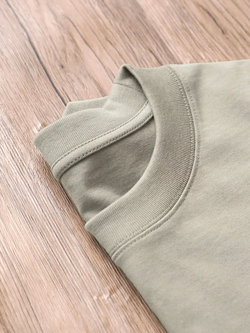 11.29oz 320Grams Heavy Cotton Weight Oversized Loose Men T-shirt Solid