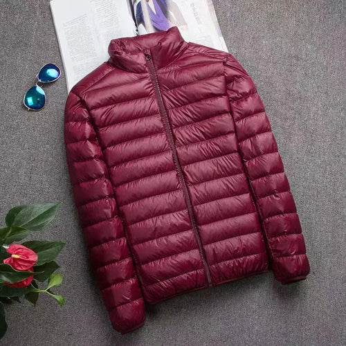 0-10℃ Men's Winter Jacket Ultra Light Duck Down Jackets Portable