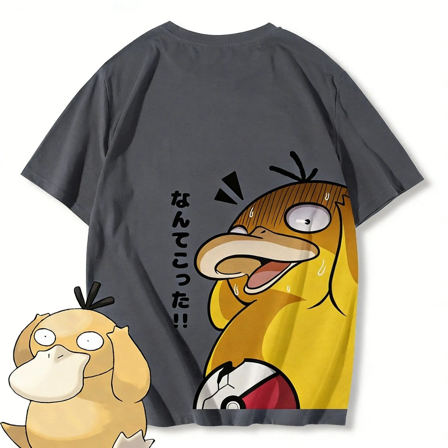 Pokemon Psyduck Anime T Shirt Men Women Casual Cotton Short Sleeve Tee