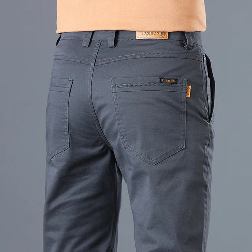 2024 Men's High Quality Pure Cotton Classic Solid Color Casual Pants