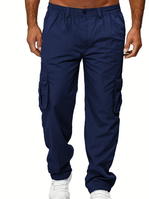Men's Cargo Pants Sweatpants Outdoor Loose Straight Long Trousers