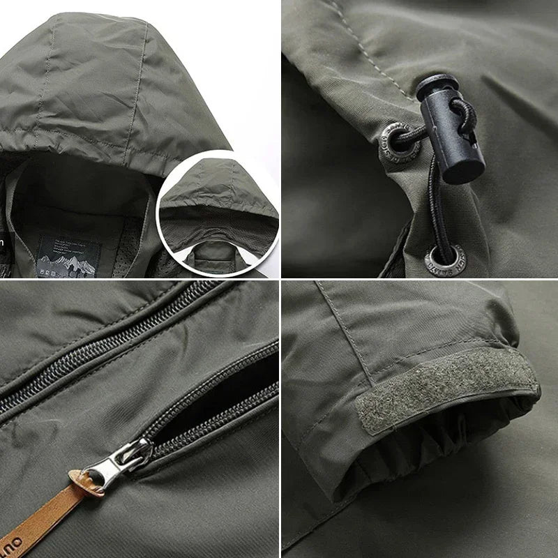 Autumn Winter Windbreaker Male Waterproof Field Jackets Hiking Camping