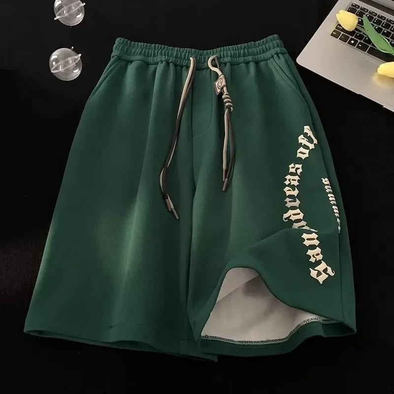 M-5XL Men Shorts Casual Short Pants Oversize Beach Shorts Retro