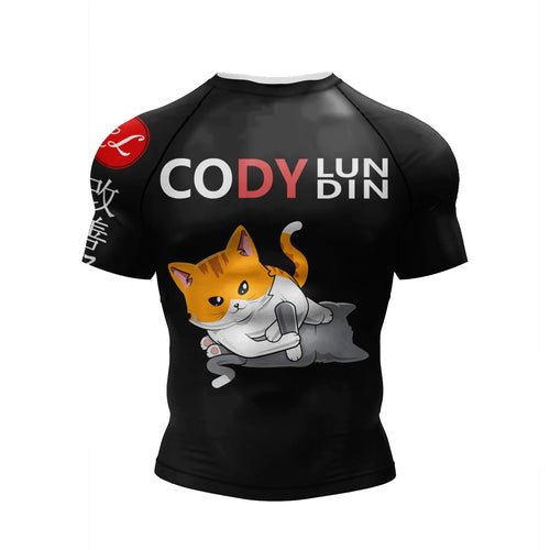 Cody Lundin Short Sleeve Pink Mens Jiu Jitsu BJJ No Gi Rash Guard
