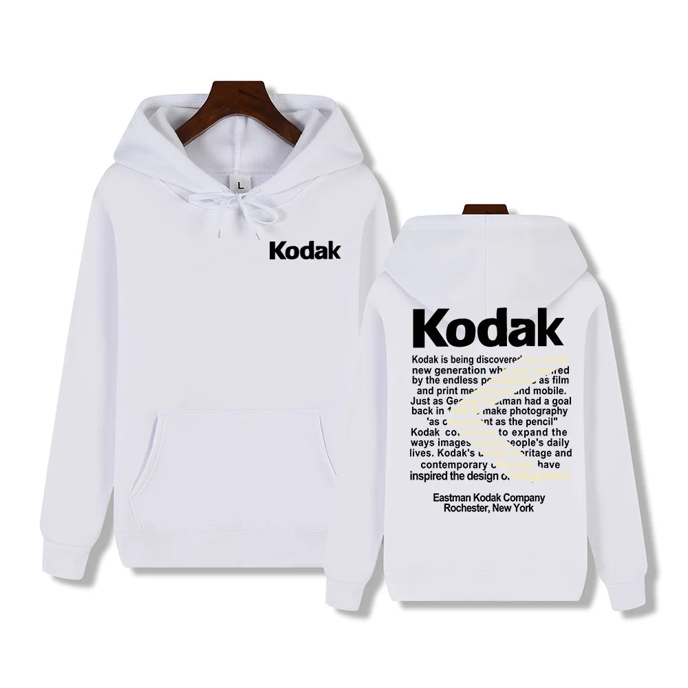 Kodak Brand New Retro Trend Y2K Print Fashion Men‘s Sportswear Autumn