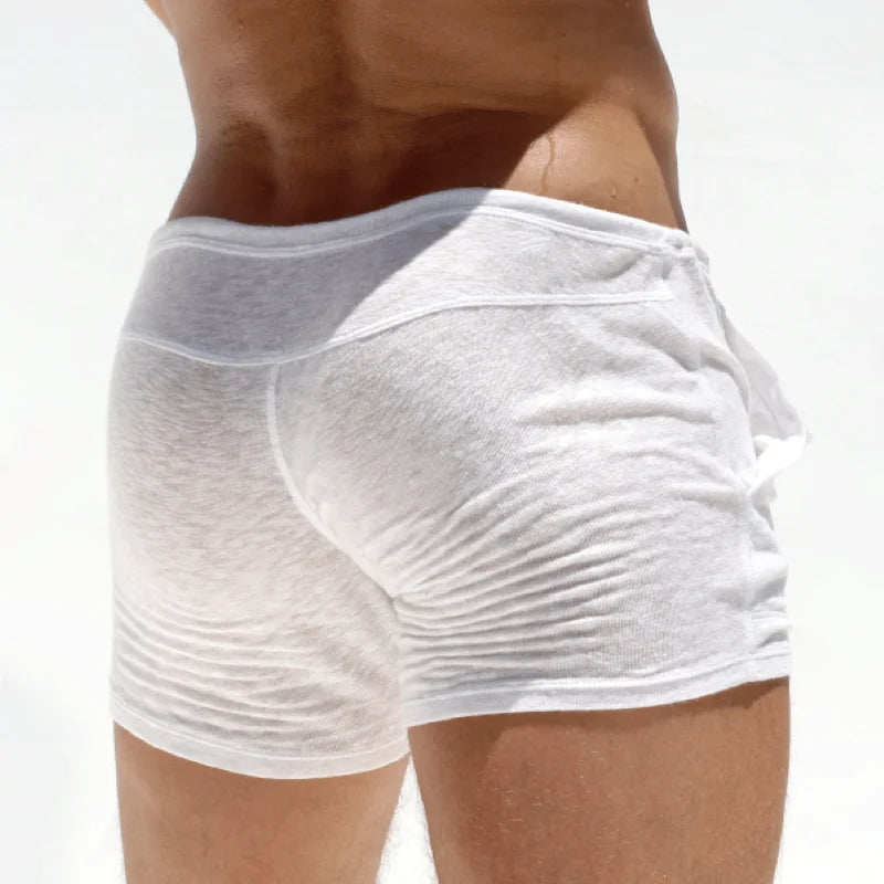 Men's Lightweight Bamboo Knit Home Shorts Summer Comfortable Lounge