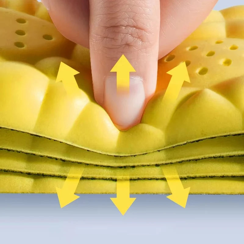 4D Cloud Technology Sports Insoles For Shoes PU Sole Soft Breathable