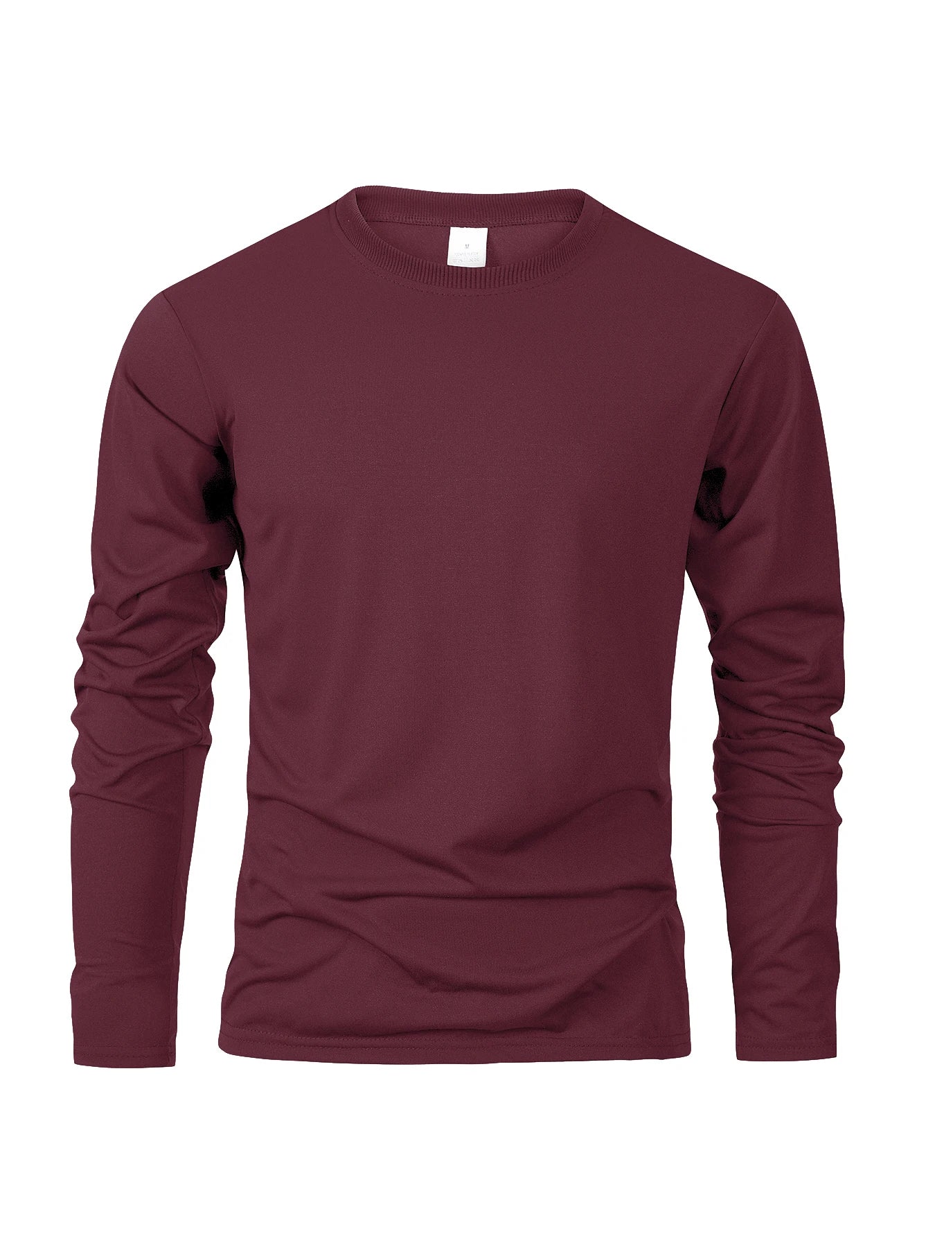Men's Long Sleeve T Shirts Casual Round Neck Moisture Wicking Tees