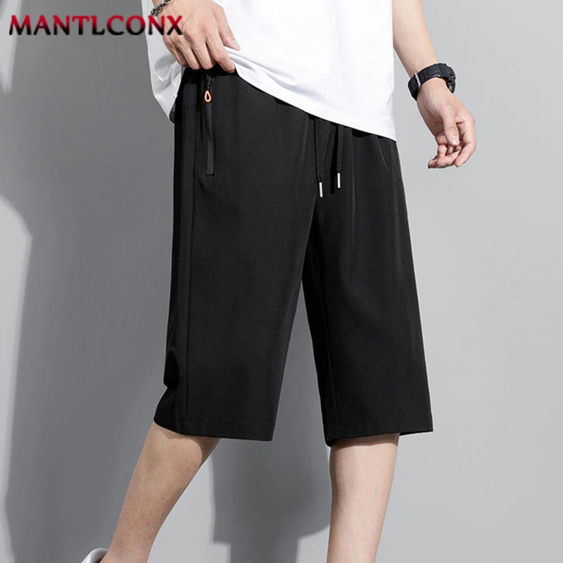 New Fashion Sports Shorts Men Elastic Waist Shorts Male Breathable