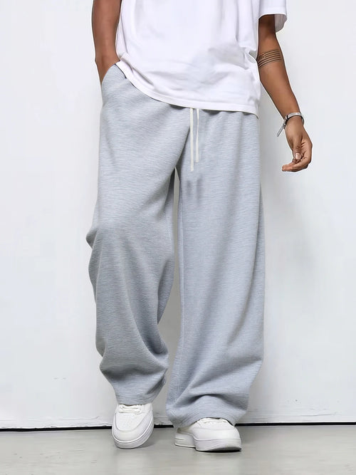 Men's Loose-fit Straight-leg Casual Pants Fashion Korean Wide-leg