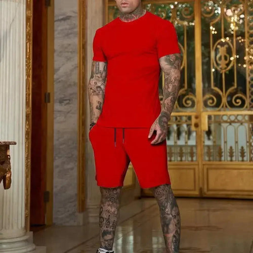 Fashionable and casual summer outdoor sports suit men's breathable