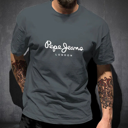 Newest Pepe Jeans London Logo T Shirt Summer Men Short Sleeve Popular