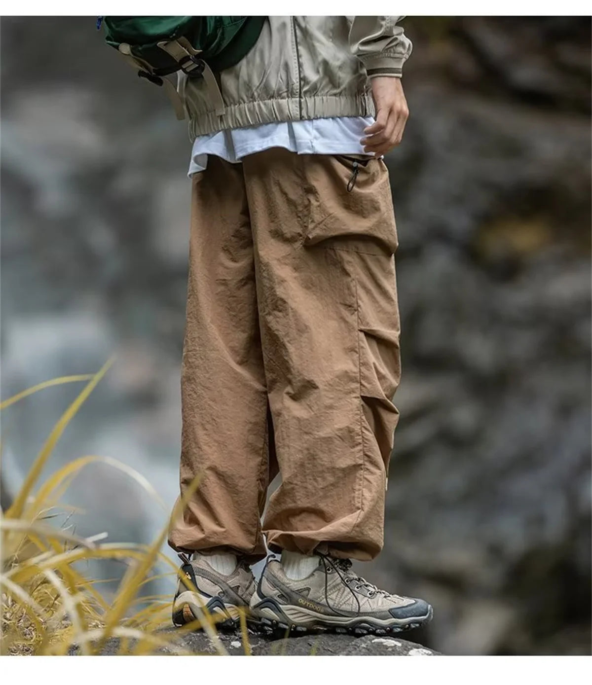 Men's Spring and Autumn New Waterproof Hip Hop Mountaineering Pants