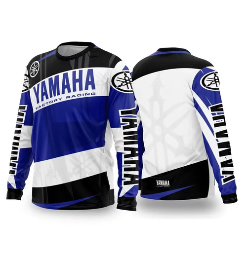 Summer YAMAHA Men Women Motorcycle Riding Suit Loose Breathable Quick