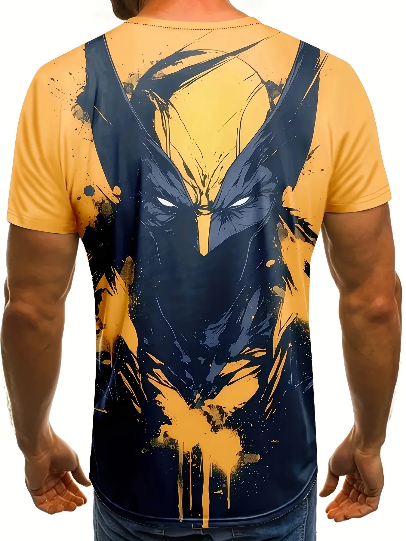 Marvel Wolverine Men's Graphic T-Shirt Summer Superhero Fan Costume