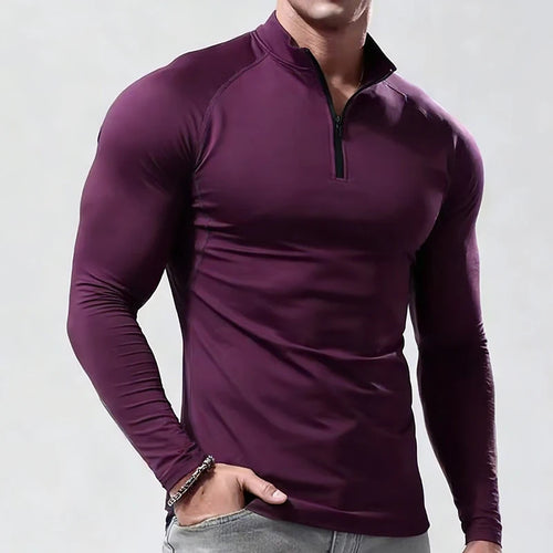 Long Sleeve T Shirt Men Compression Sportswear Male Tshirt Elastic