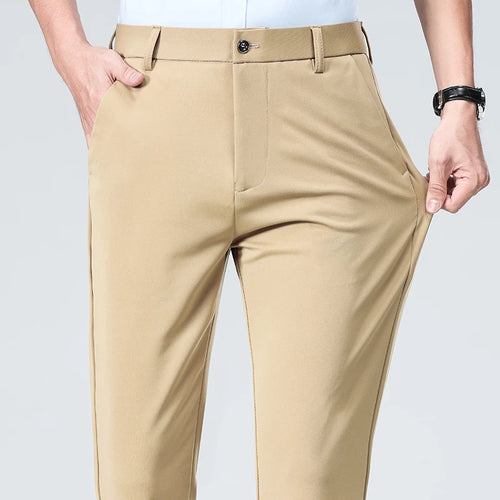 Spring Summer Thin Trousers Men Formal Dress Suit Pants Work Pants