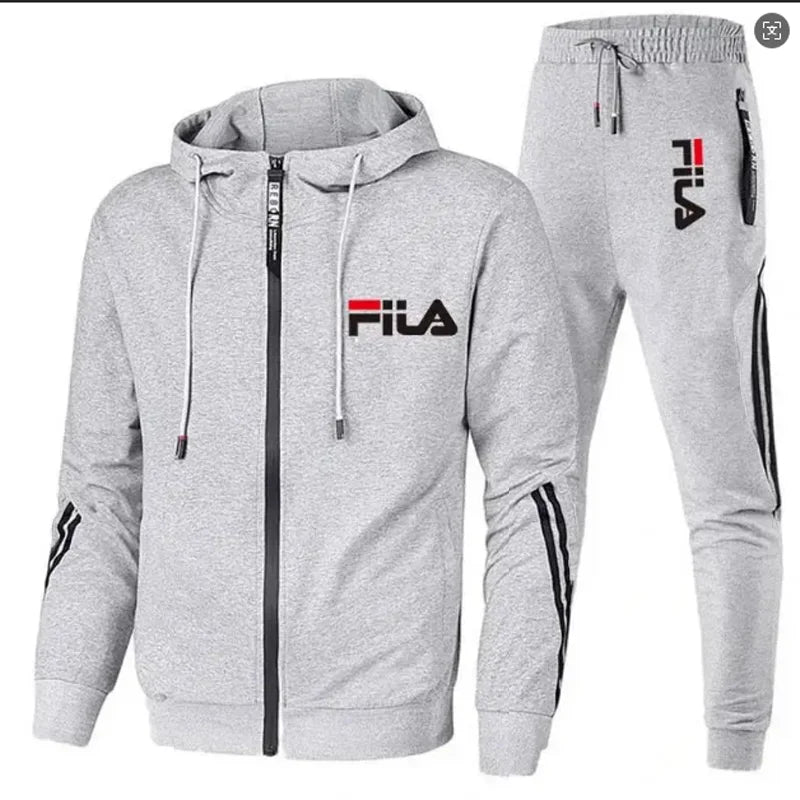 2026 Men's spring and Fall outdoor zipper jacket + sweatpants jogging