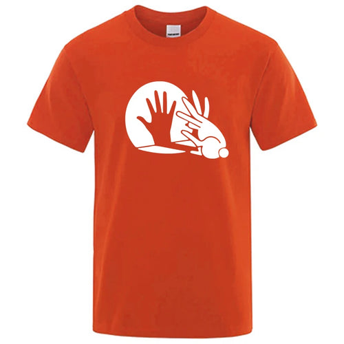 Men's High Quality T-shirt 100% Cotton Funny Shadow Puppet Design