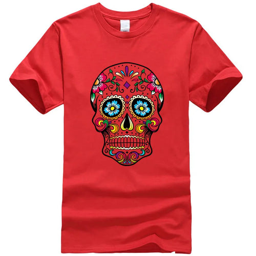 Men's T-shirt High Quality 100% Cotton Street Style Loose Cool Skull