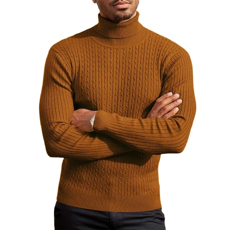 Animal Game Men's Long Sleeve Knit Cold Blouse Outdoor Turtleneck