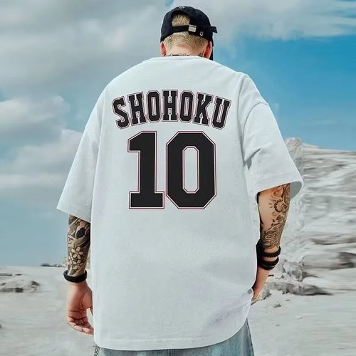 8XL Men Oversize Fashion Loose American Basketball Number ten Print