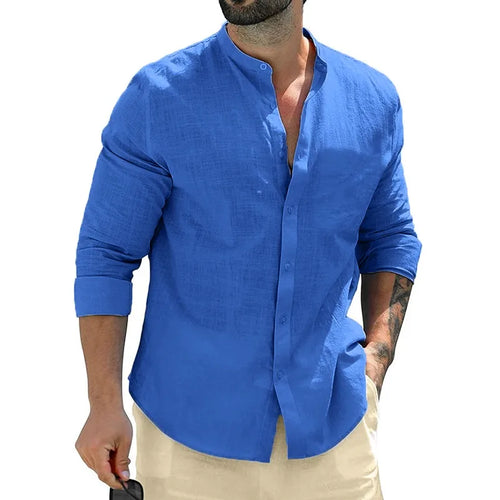 Autumn Mens Long Sleeve Shirts Cotton Business TShirts Men Breathable