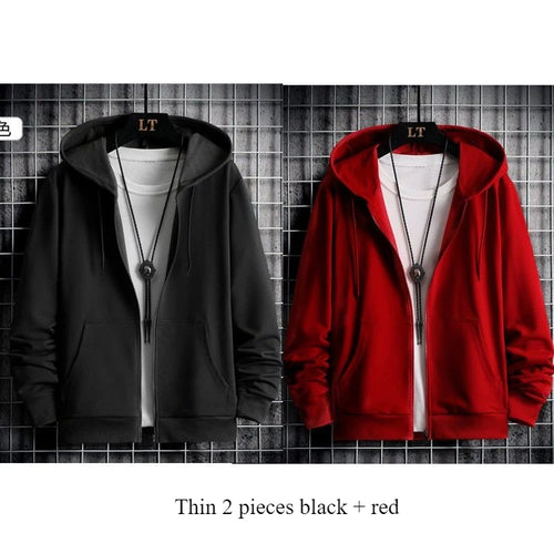 2025 Winter Windproof Hoodie - Men's Sherpa Lined Sweatshirt Thermal