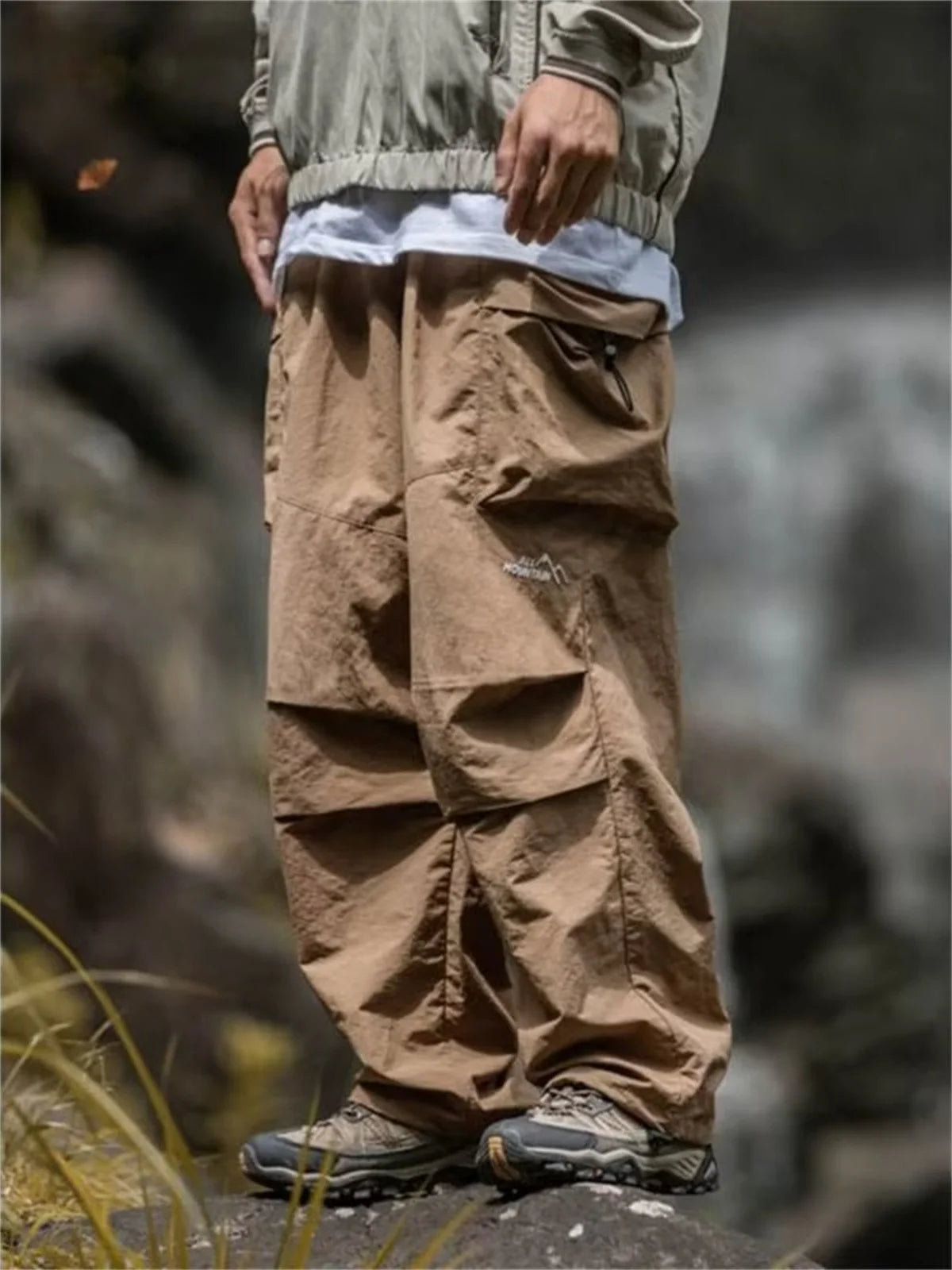 Men's Spring and Autumn New Waterproof Hip Hop Mountaineering Pants