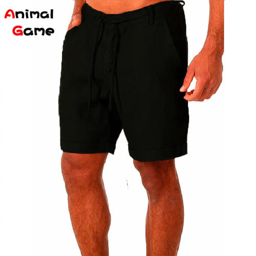 Summer Fashion Mens Linen Shorts Men Cotton Beach Short  New Wild