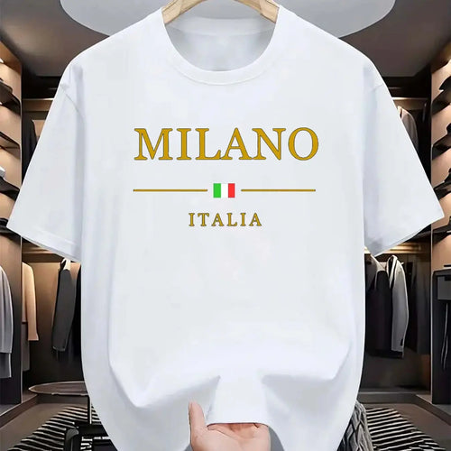 Men's summer 100 cotton fashionable casual loose plus size MILANO