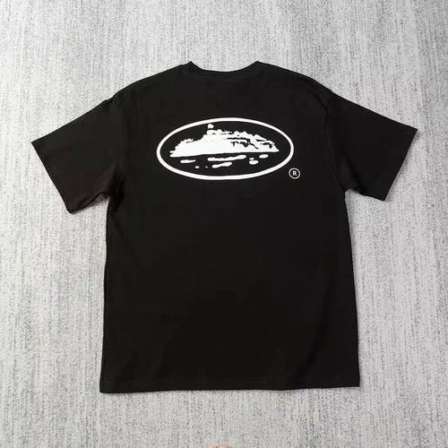 2025 Summer New Small Boat Printed Short Sleeve T-shirt Loose Round
