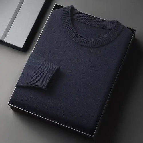 Mens CrewNeck Pullover Sweater Long Sleeve Knitted Sweaters Vintage