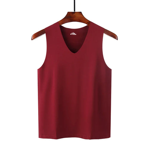Silk Tank Tops Seamless Mens Vest Sleeveless Sport Bodysuit Vest For