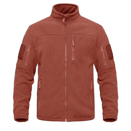 Tacvasen Full Zip Up Tactical Army Fleece Jacket Military Thermal Warm