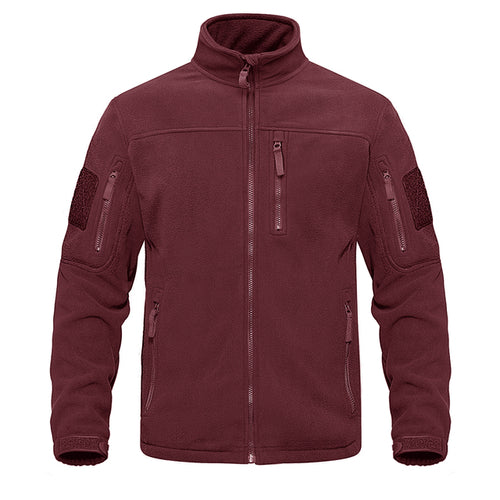 Tacvasen Full Zip Up Tactical Army Fleece Jacket Military Thermal Warm