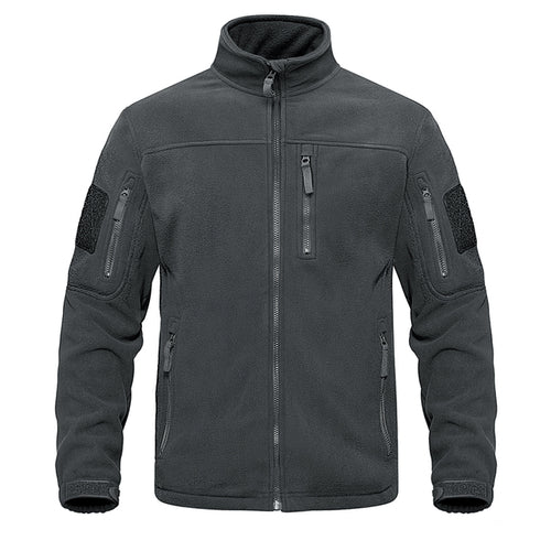 Tacvasen Full Zip Up Tactical Army Fleece Jacket Military Thermal Warm