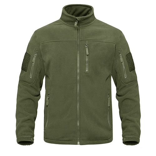 Tacvasen Full Zip Up Tactical Army Fleece Jacket Military Thermal Warm