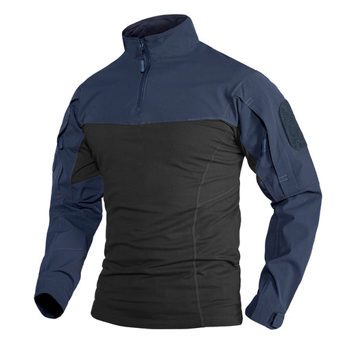 Tacvasen Military Assault T-shirts Mens Long Sleeve Crew-neck Airsoft