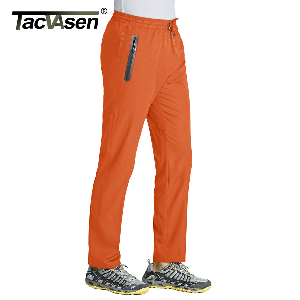 Tacvasen Outdoor Pants Men Quick Dry Straight Running Hiking Pants