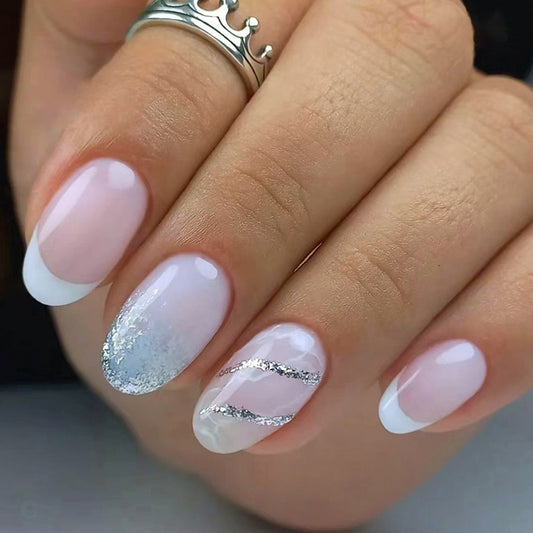 Press On Nails Kit with Glue and gel stickers Reusable Tips