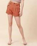 Mid Waist Pleasted Shorts